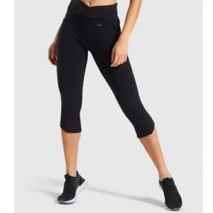 GYMSHARK Poise Ribbed Cropped Leggings Size Small